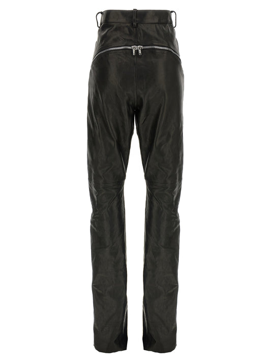Rick Owens Black Leather Pants