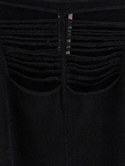 Rick Owens Black Wool Cardigan