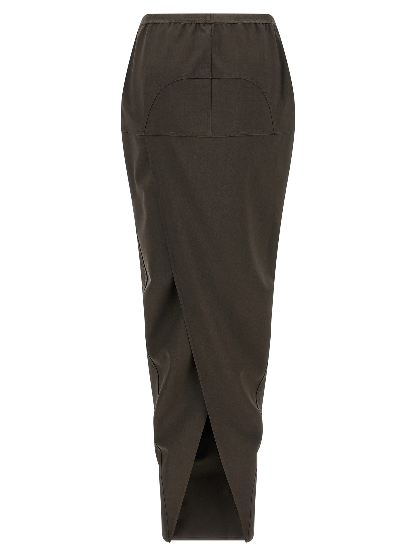 Rick Owens Gray Wool Mini Skirt