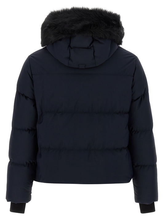 Moose Knuckles Blue Nylon Full-Length Jacket
