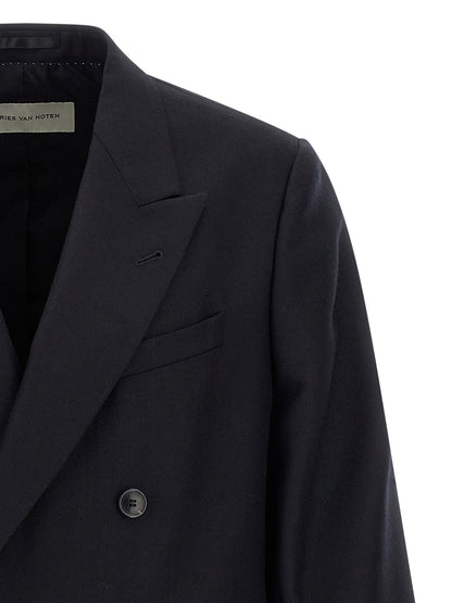 Dries Van Noten Blue Wool Blazer