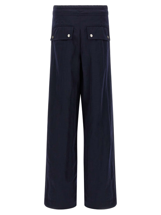 Dries Van Noten Blue Nylon Casual Pants