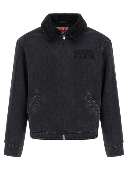 Kenzo Black Cotton Denim Jacket