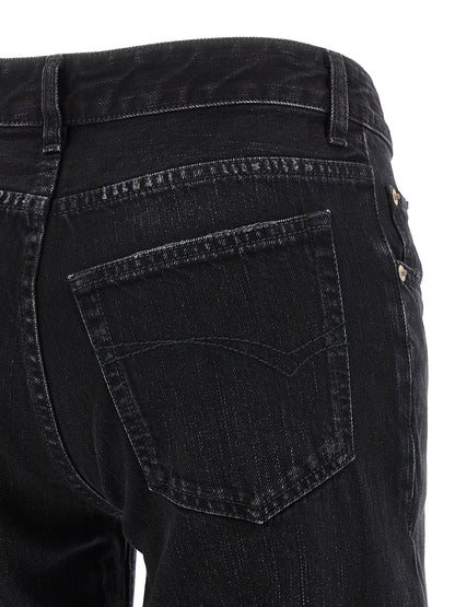 Balenciaga Black Cotton Flared Jeans