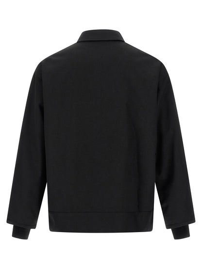 Comme Des Garçons Black Polyester Full-Length Jacket