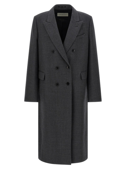 Dries Van Noten Gray Wool Coat