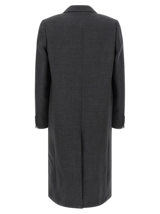 Dries Van Noten Gray Wool Coat
