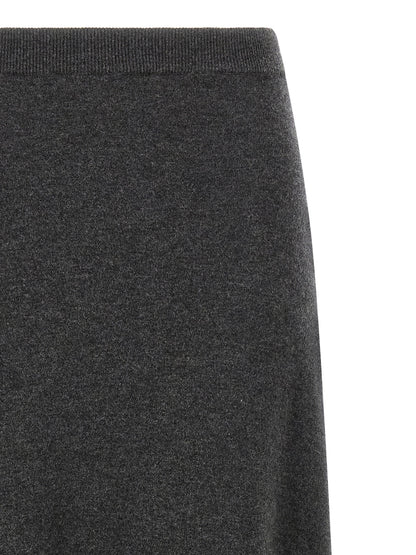 Balenciaga Gray Wool Mini Skirt