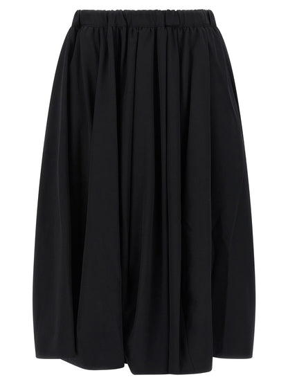 Comme Des Garçons Black Wool Mini Skirt