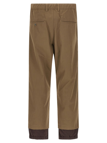 Maison Mihara Yasuhiro Bicolor Polyester Casual Pants