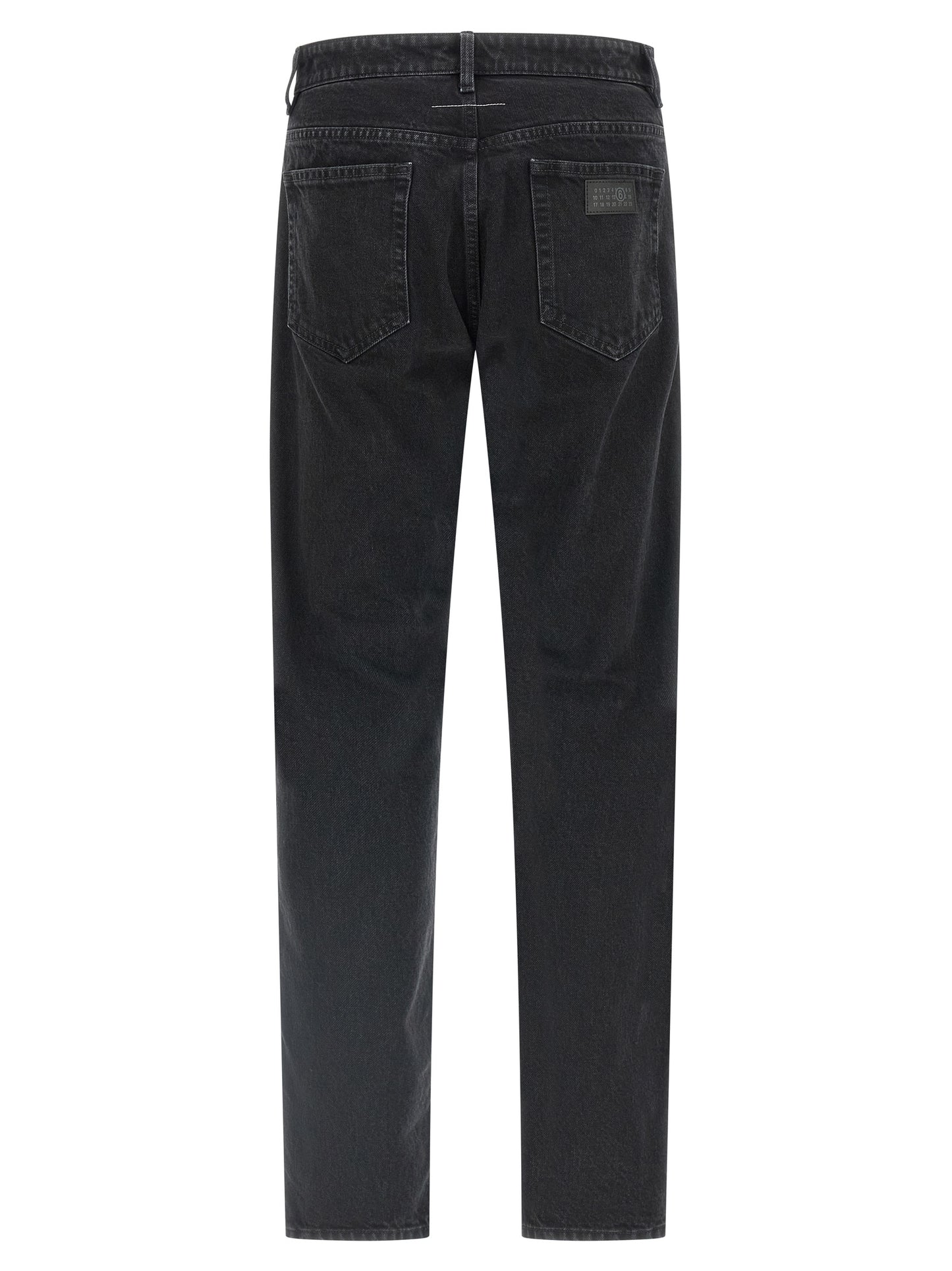 MM6 Maison Margiela Black Cotton Tapered Jeans