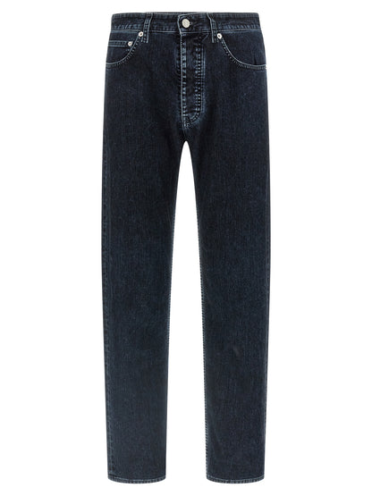 MM6 Maison Margiela Black Cotton Straight-Leg Jeans
