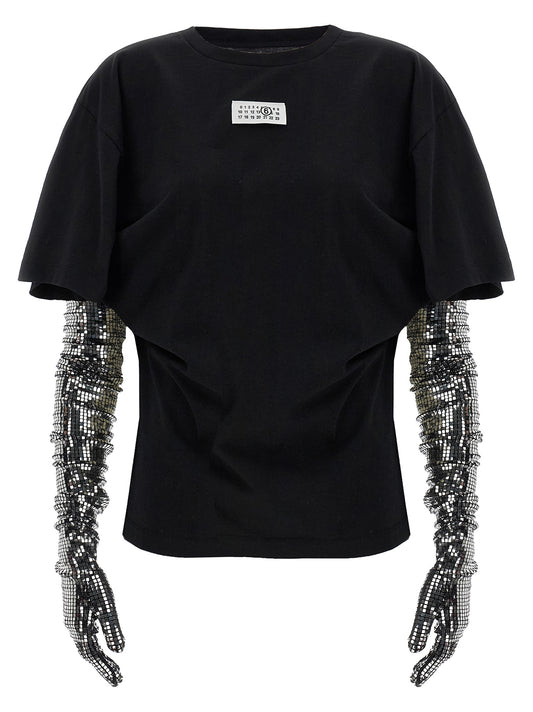 MM6 Maison Margiela Black Cotton T-Shirt