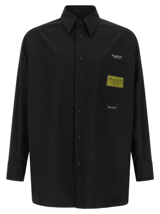 MM6 Maison Margiela Black Polyester Blouse