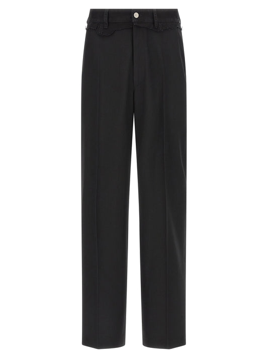 MM6 Maison Margiela Black Polyester Casual Pants
