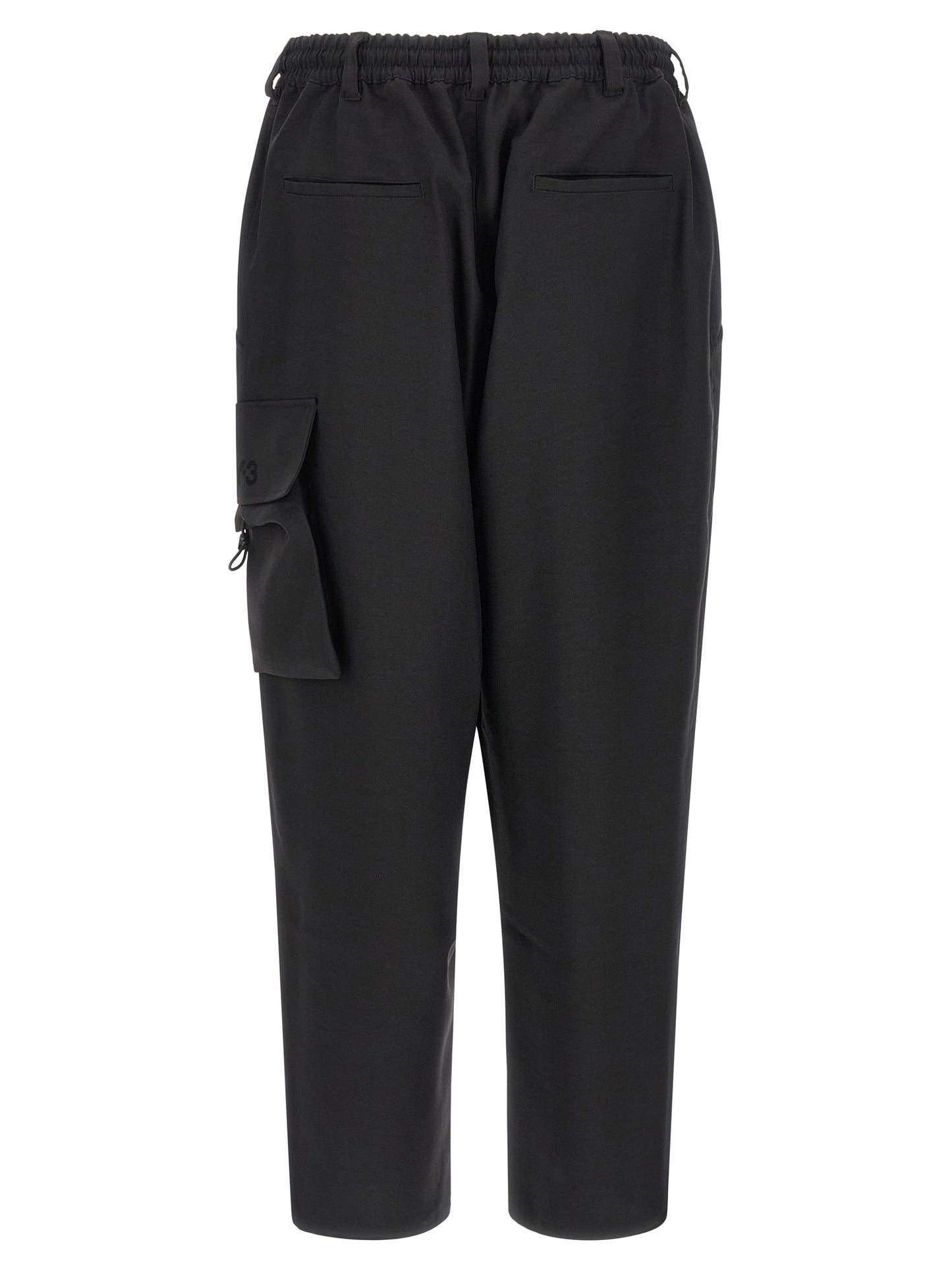 Y-3 Black Polyester Cargo Pants