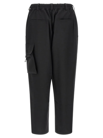 Y-3 Black Polyester Cargo Pants