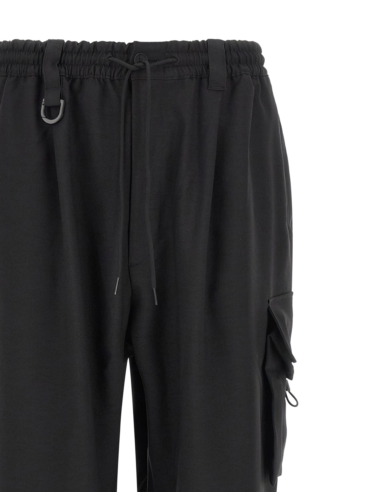 Y-3 Black Polyester Cargo Pants