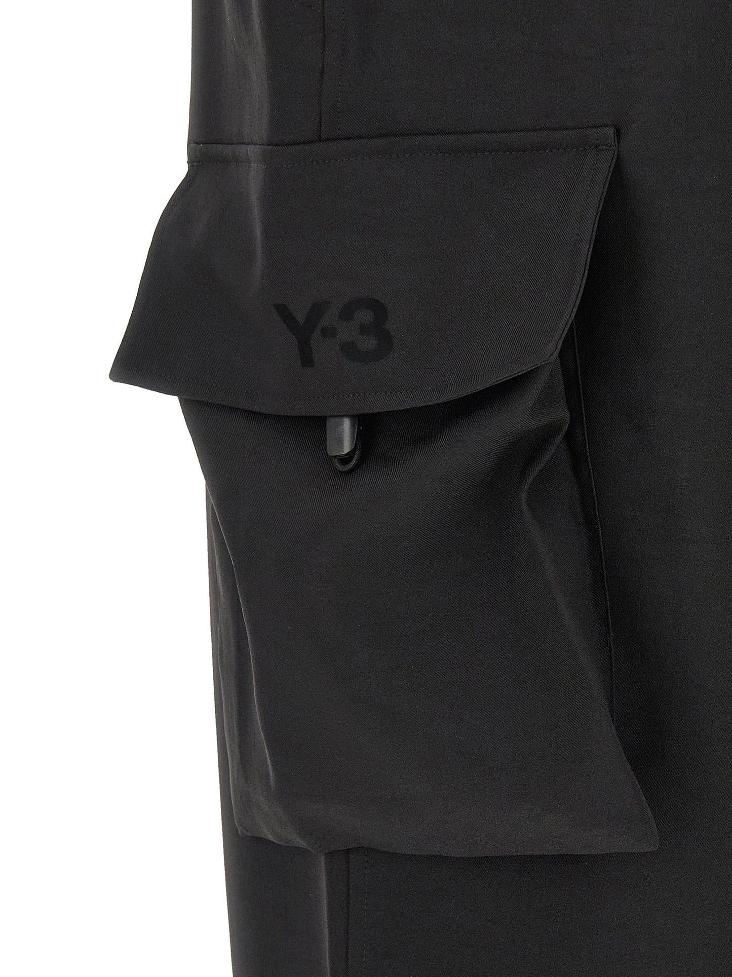 Y-3 Black Polyester Cargo Pants