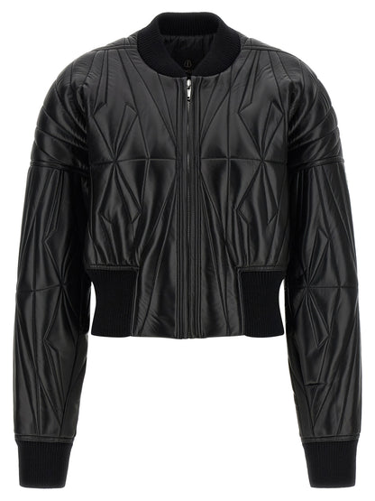 Rick Owens Black Lamb Leather Leather Jacket