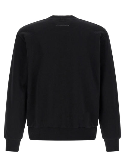 MM6 Maison Margiela Black Cotton Sweatshirt