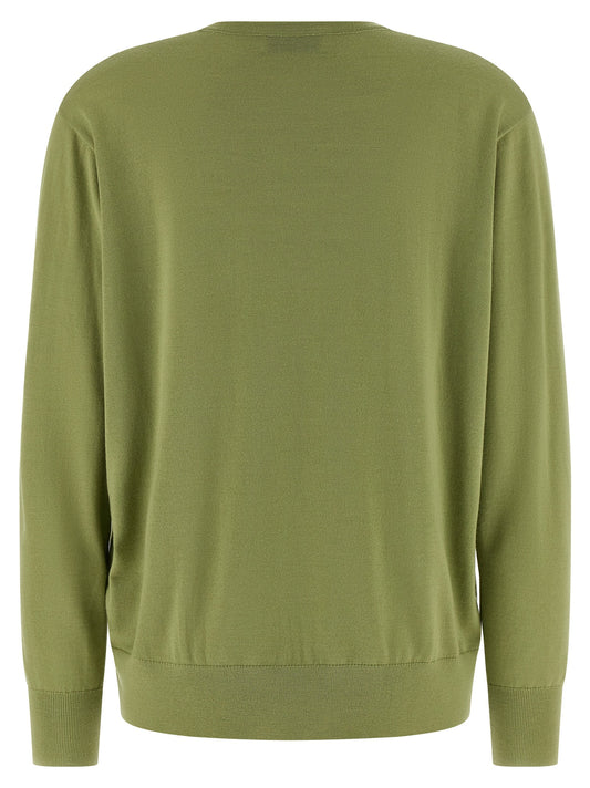 Dries Van Noten Bicolor Merino Wool Cardigan
