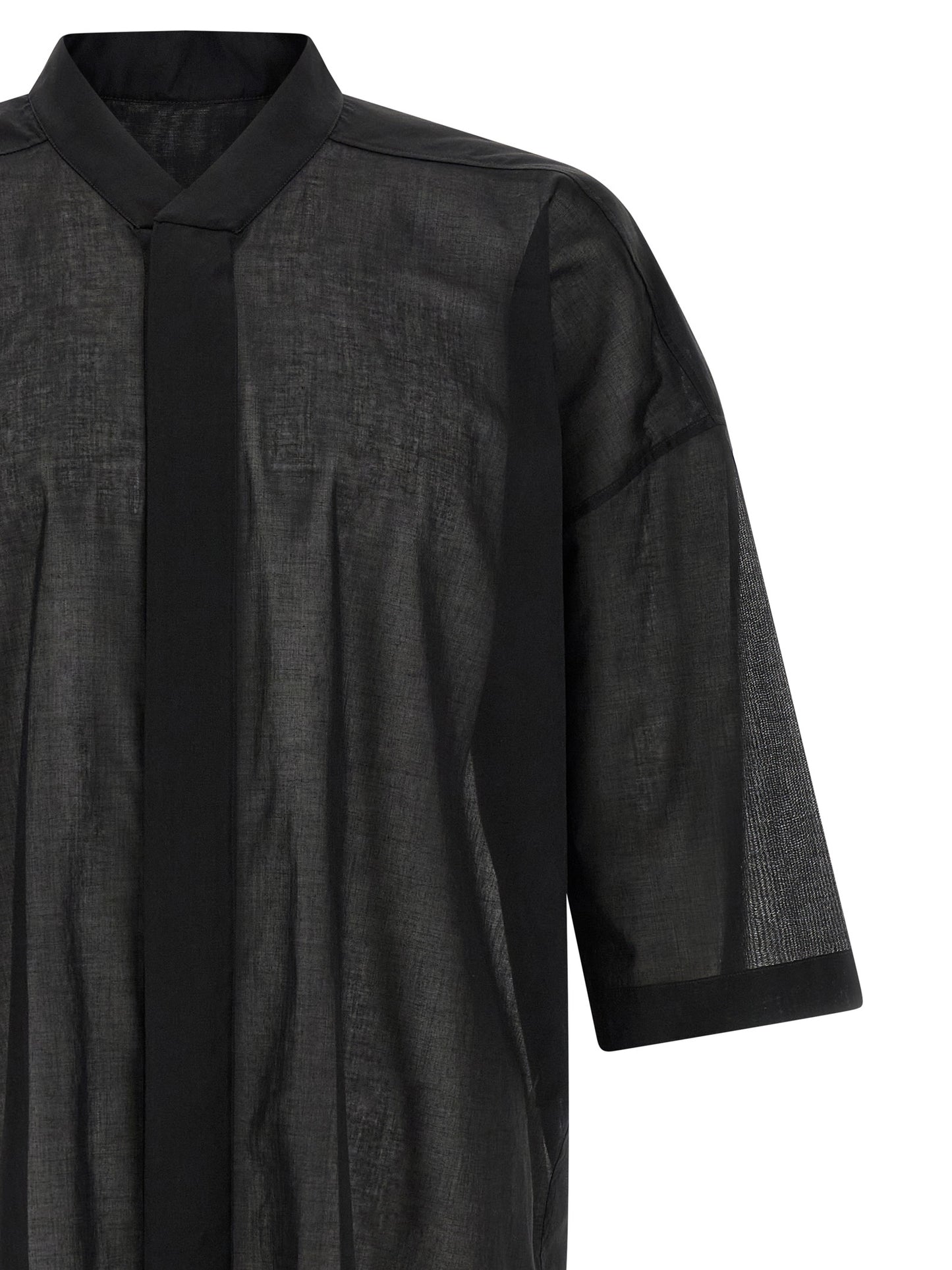 Rick Owens Black Cotton Blouse