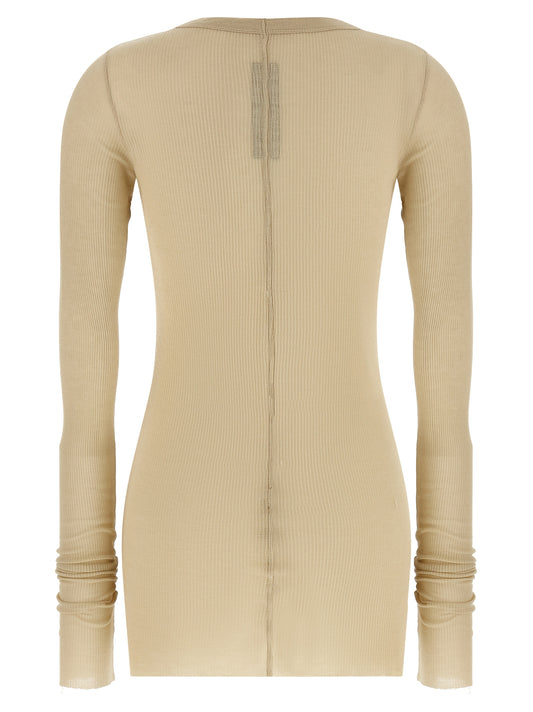 Rick Owens Beige Viscose Long Sleeve T-Shirt