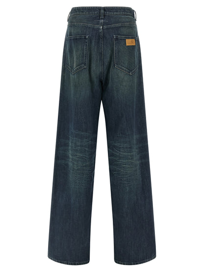 MM6 Maison Margiela Blue Cotton Jeans Denim