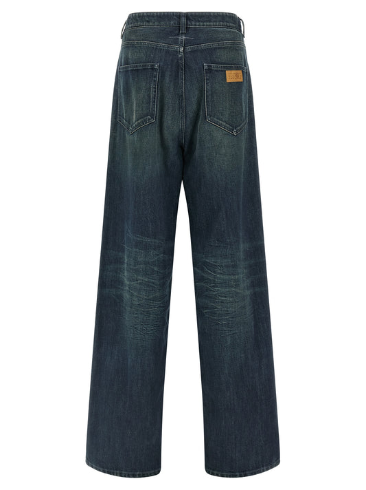 MM6 Maison Margiela Blue Cotton Jeans Denim