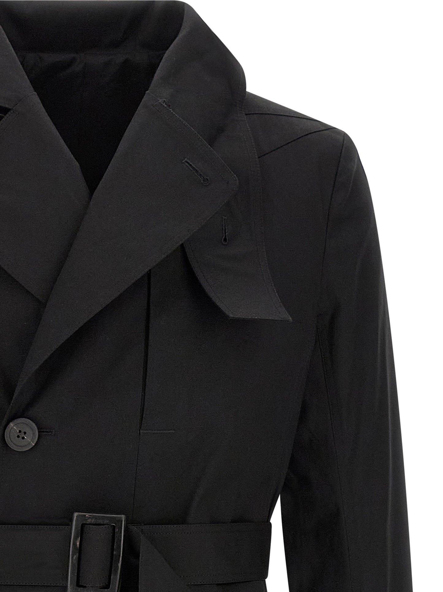 Rick Owens Black Cotton Coat