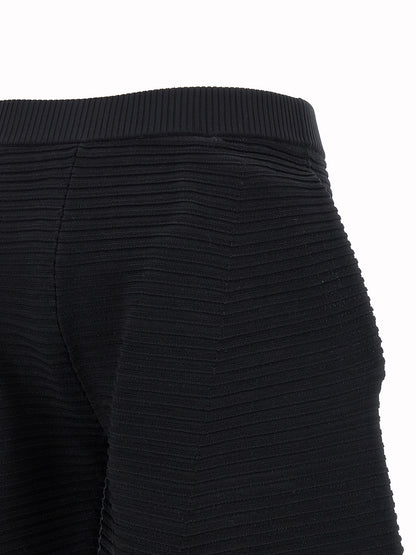 Issey Miyake Black Polyester Cropped Pants