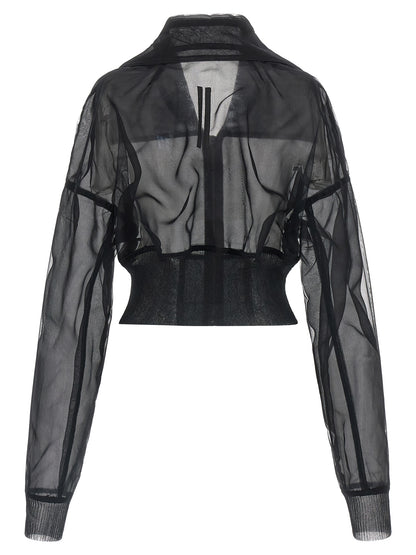 Rick Owens Black Nylon Bomber
