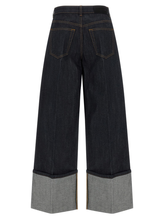 Givenchy Blue Cotton Flared Jeans