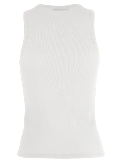 Givenchy White Cotton Sleeveles T-Shirt