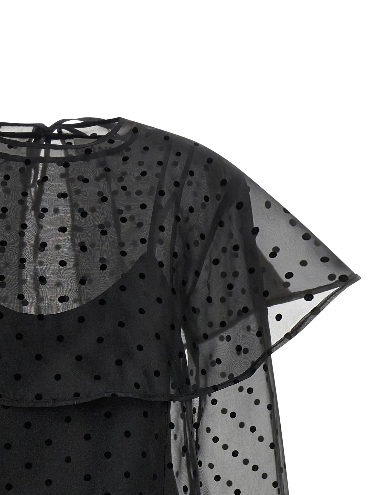 Ganni Black Recycled Polyester Short Dress