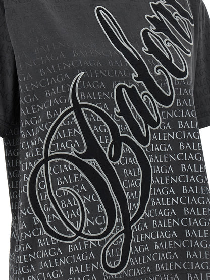 Balenciaga Black Cotton T-Shirt