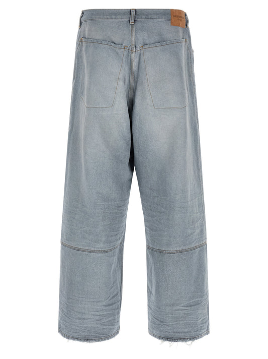 Balenciaga Blue Cotton Relaxed Fit Jeans