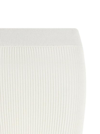 Ganni White Organic Cotton Midi Skirt