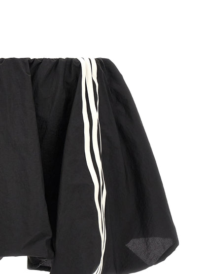Y-3 Black Polyamide Long Skirt