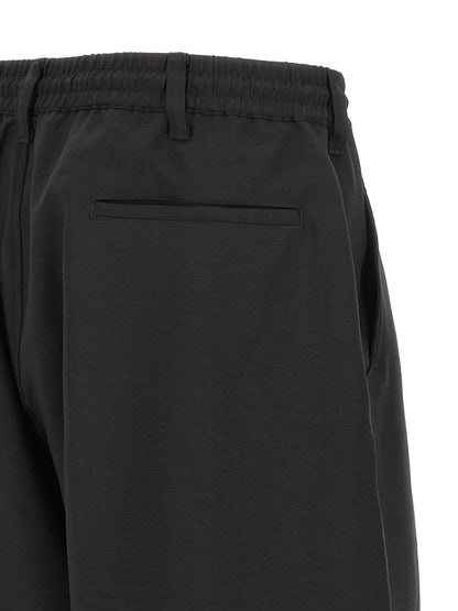 Y-3 Black Polyester Bermuda Shorts