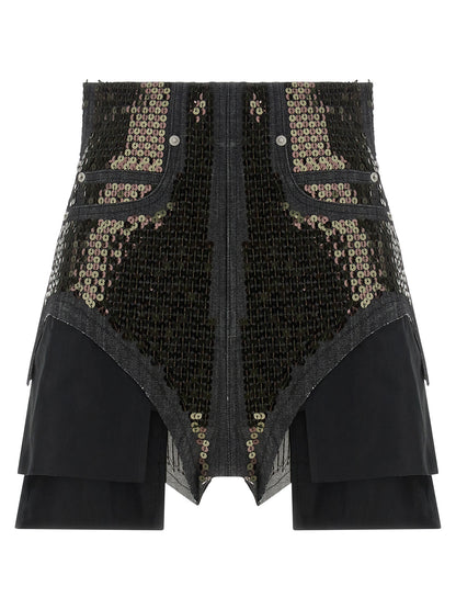 Rick Owens Black Cotton Bermuda Shorts