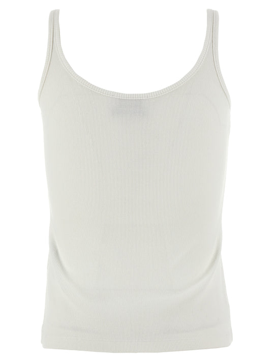 Off-White White Cotton Sleeveles T-Shirt