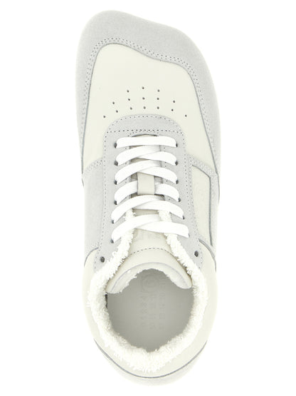 MM6 Maison Margiela Gray Calfskin Athletic Sneakers