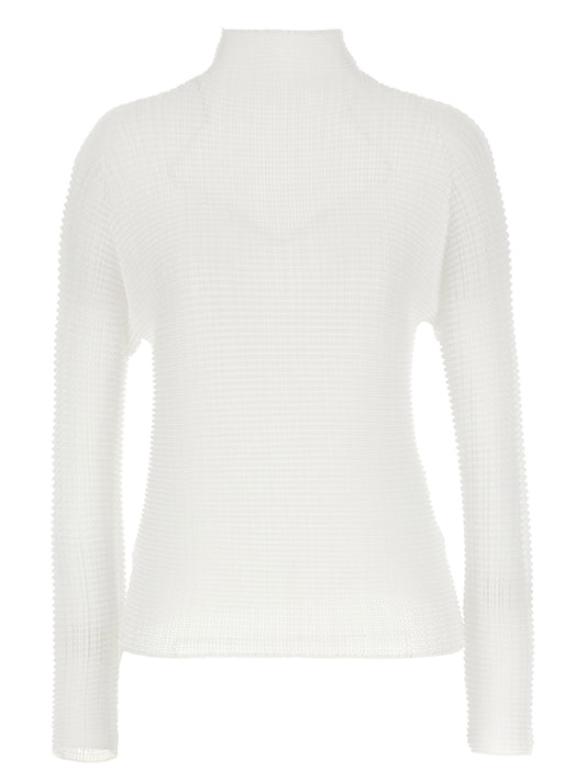 Issey Miyake White Polyester Blouse