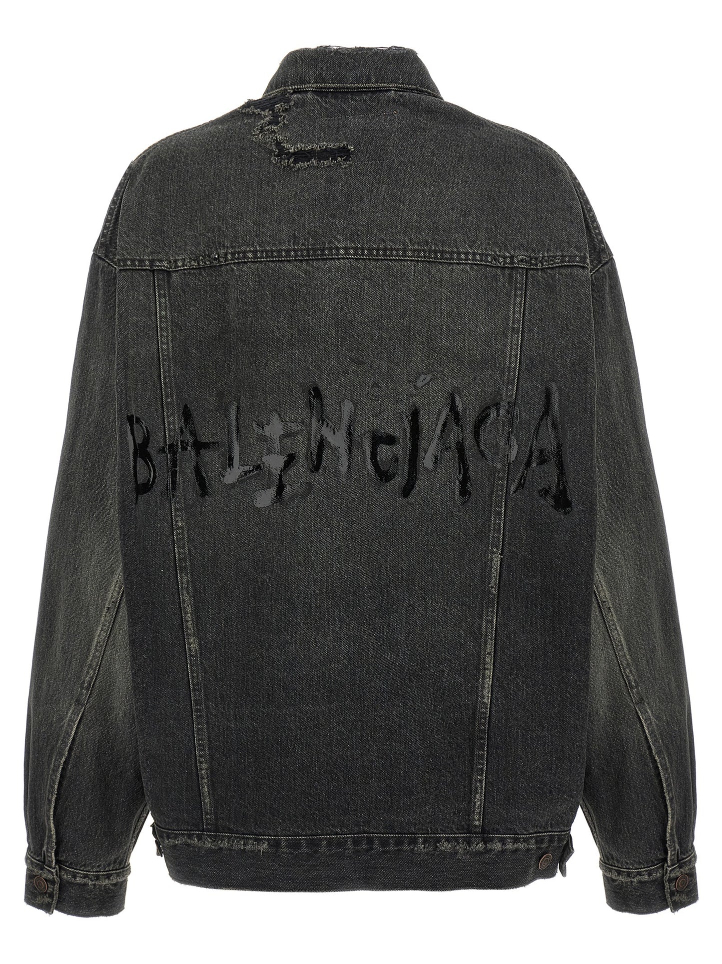 Balenciaga Gray Cotton Denim Jacket