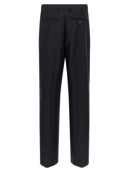 Dries Van Noten Blue Wool Dress Pants
