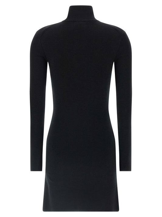 Courrèges Black Merino Wool Short Dress