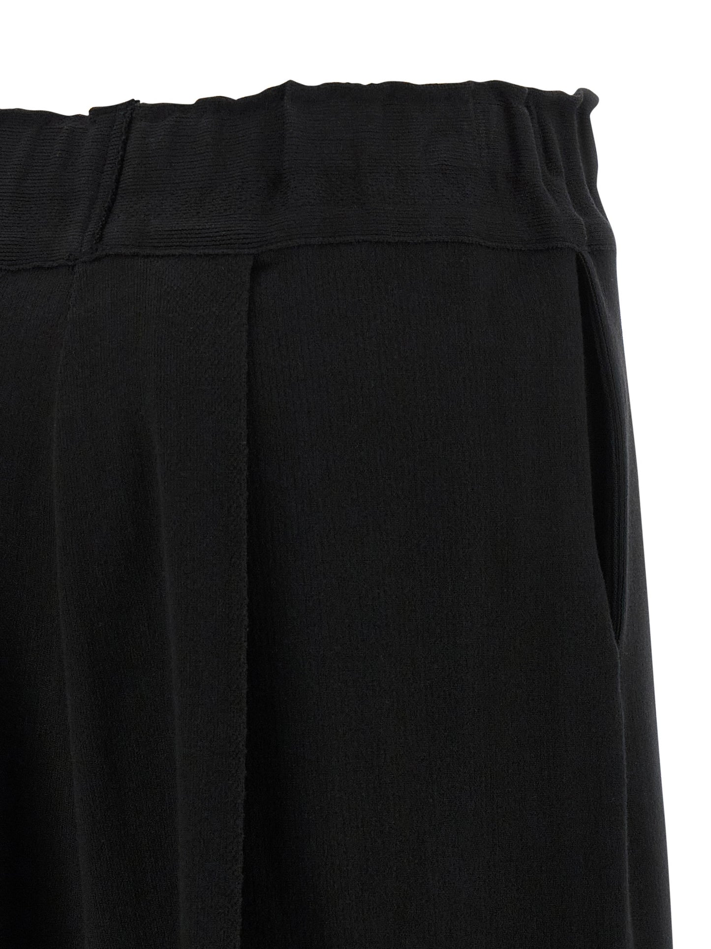 Issey Miyake Black Cotton Casual Pants