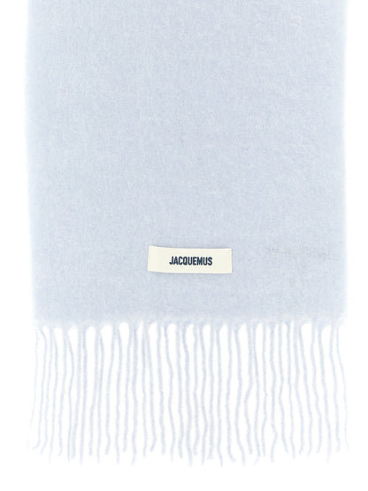Jacquemus Blue Alpaca Leather Scarf